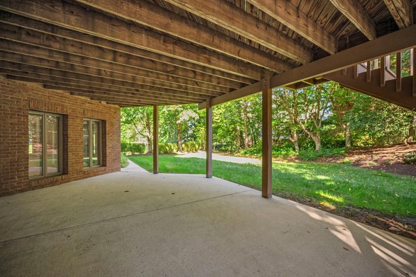 Covered patio off the lower level